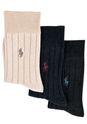 Ralph Lauren Childrenswear 3-Pack Ribbed Sock