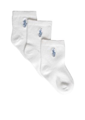 Ralph Lauren Childrenswear 3pk Flat Knit Socks