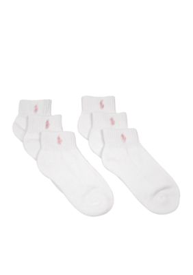 Ralph Lauren Childrenswear 6-Pack Athletic Sport Socks Girls 4-16