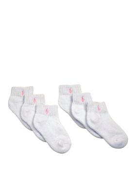 Ralph Lauren Childrenswear 6pk Athletic Sport Socks