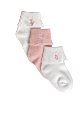 Ralph Lauren Childrenswear 3-Pack Cuffed Socks