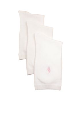 Ralph Lauren Childrenswear 3-Pack Flat Knit Socks Girls 4-16