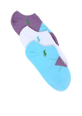 Ralph Lauren Childrenswear 3-Pack Argyle Ped Socks Girls 4-16