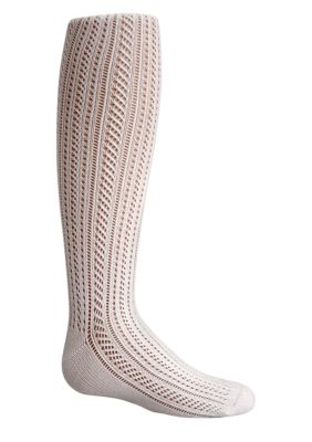 Ralph Lauren Childrenswear White Pointelle Tights Toddler Girls