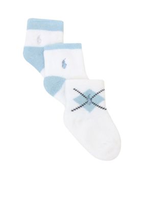 Ralph Lauren Childrenswear 3-Pack Argyle Crew Socks