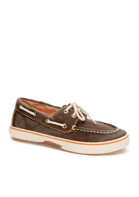 Sperry Top-Sider Halyard Boatshoe Brown Boy Sizes 12.5 - 4