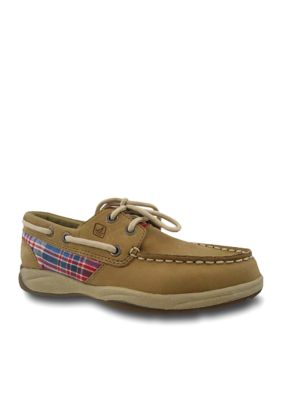 Sperry Top-Sider Intrepid Navy Red Plaid Boat Shoe - Kids Sizes 12.5 - 5