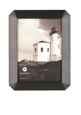 Burnes of Boston Octagon Wood Black 4x6 Frame