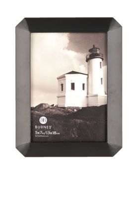 Burnes of Boston Octagon Wood Black 5x7 Frame
