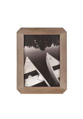 Burnes of Boston Octagon Wood Gray 4x6 Frame