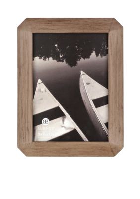 Burnes of Boston Octagon Wood Gray 5x7 Frame