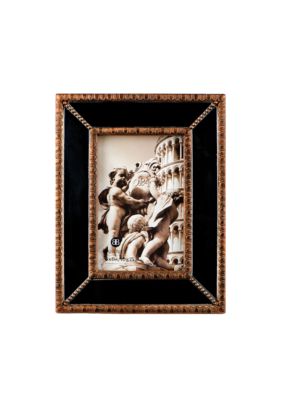 Burnes of Boston Beaded Mirror 4X6 Frame