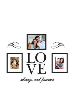 Burnes of Boston Love Decal and Three Piece 8x10 Frame Set
