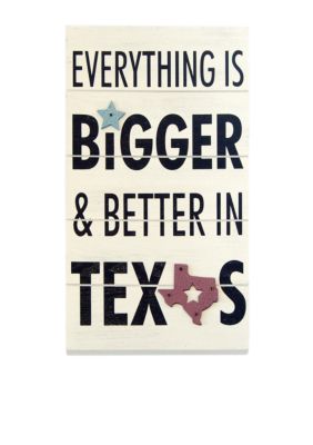 New View Everything is Bigger in Texas Plaque