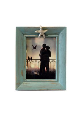 New View Blue Starfish Wood 5x7 Frame