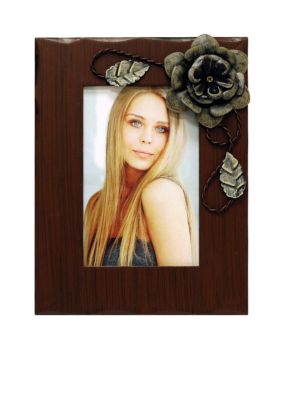 New View Harvest Espresso Flower 4x6 Frame