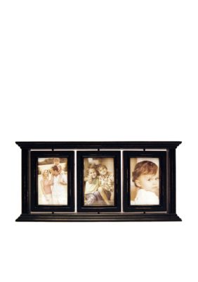 New View Antique Elegance Black Swivel Tabletop Triple 4x6 Frame