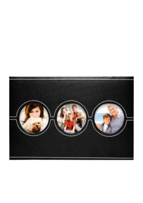 New View Black Stitched Circles 4-up 6x4 Photo Album