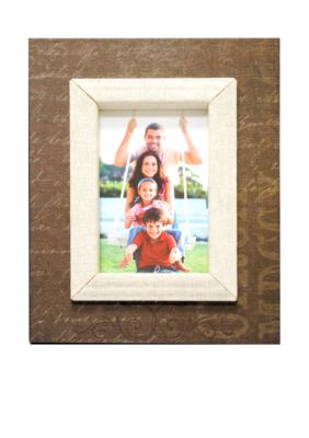 New View Antique Elegance Fabric Fillet Espresso 4x6 Frame