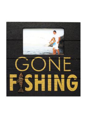 New View Lodge Gone Fishing 6x4 Frame