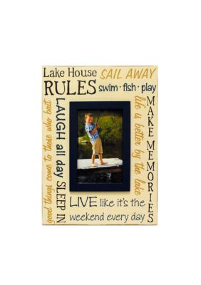 New View Lodge Lake House Rules 4x6 Frame
