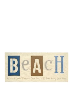 Beach Themed Wood Wall Plaque