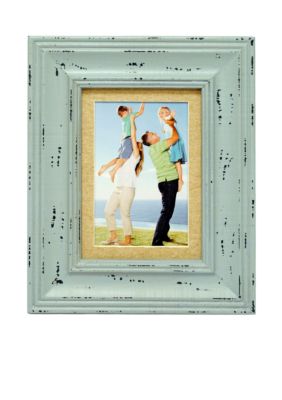 New View Blue Distressed 4x6 Frame