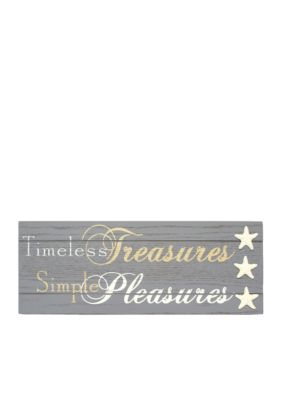 New View 'Timeless Treasures, Simple Pleasures' Wall Plaque