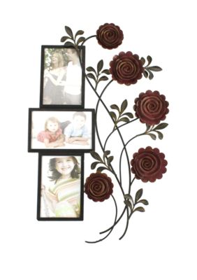 Fetco Home Decor Fetco Floral Metal 3 Opening Collage