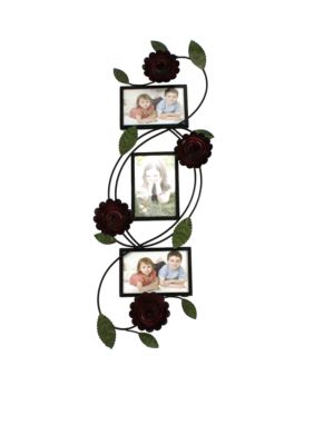 Fetco Home Decor Floral Metal Swirl Collage