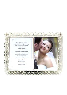 Fetco Home Decor Cross and Rings Double 5x7 Frame