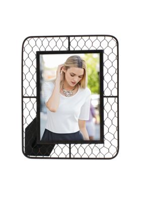 Fetco Home Decor Farmhouse Chicken Wire 5x7 Frame