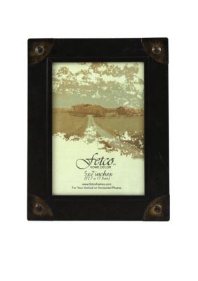 Fetco Home Decor Farmhouse Rivet Corners 5x7 Frame