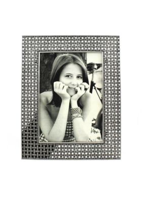 Fetco Home Decor Montage Beaded Squares Pewter 5x7 Frame