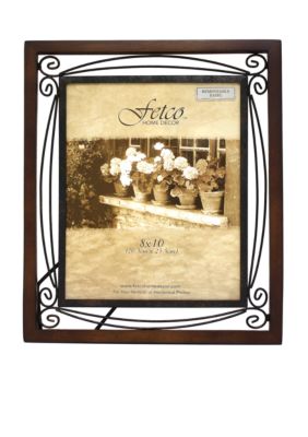 Fetco Home Decor Collington Tuscan Double-Scroll Metal 8x10 Frame