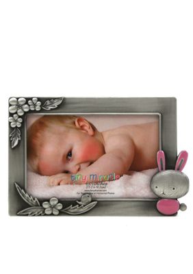 Fetco Home Decor Bunny Pewter 6x4 Frame