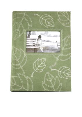Fetco Home Decor Lola Green Leaves 3-up Photo Album
