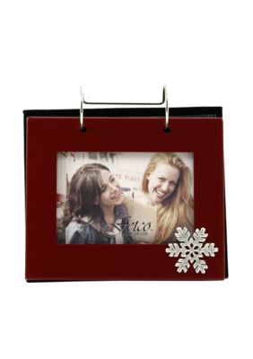 Fetco Home Decor Red Winter Snowflake Flip Album