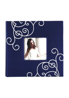 Fetco Home Decor Blue Silkscreen Floral 2 Up 4x6 Album