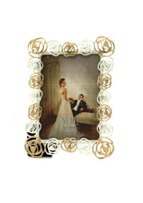 Fetco Home Decor Kate Floral 2 Tone 5x7 Frame