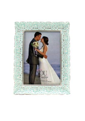 Fetco Home Decor Blue Floral 5x7 Frame