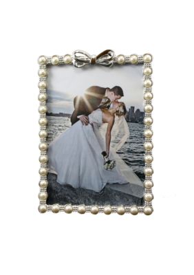 Evergreen Pearls and Bow 5x7 Frame