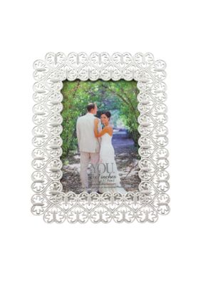 Fetco Home Decor Silver Payson Heart 5x7 Frame