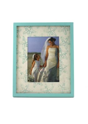 Fetco Home Decor Burlap Starfish Matted 5x7 Frame