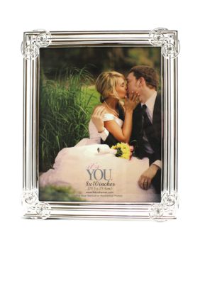 Fetco Home Decor Silver Heart Corners 8x10 Frame