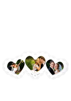 Fetco Home Decor Elke Mr. & Mrs. Heart 4x4 Frame