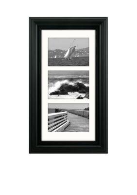 Malden Portrait Black 3 Opening 5x7 Frame