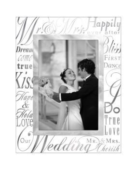 Malden Mr. & Mrs. 4x6 Glass Frame