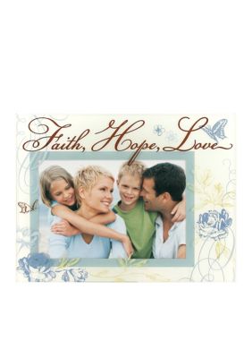 Malden Painted Glass Faith Hope Love 4x6 Frame