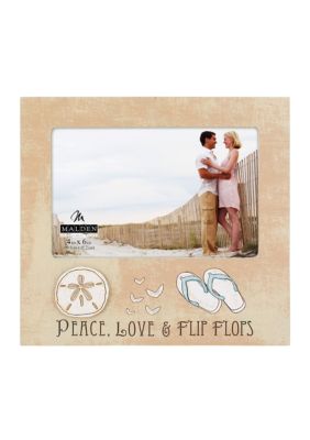 Malden Peace Love Flip Flops 4x6 Frame